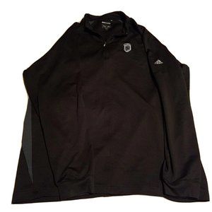 Adidas Climawarm 1/4 Zip Black Newcastle XL RN# 88387 Pullover Long Sleeve